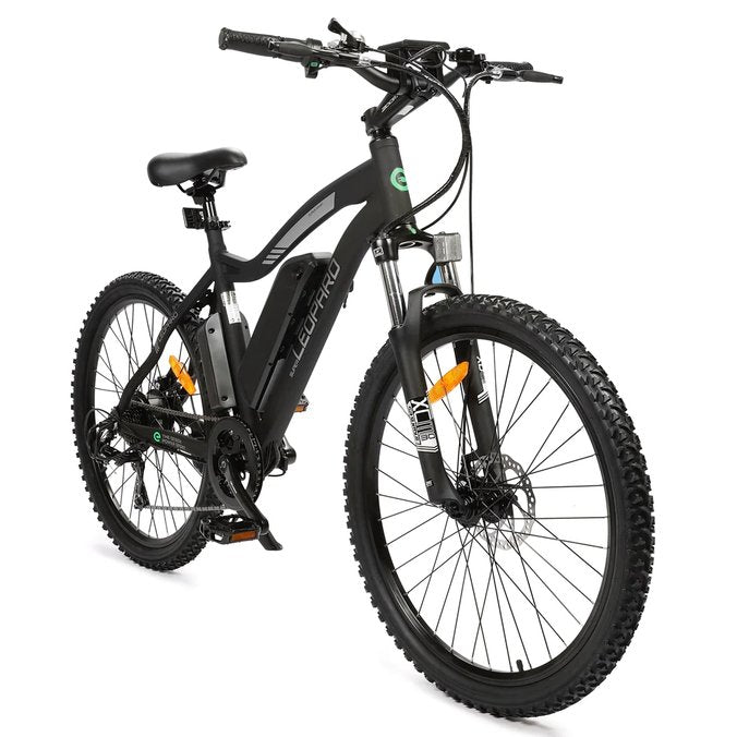 Ecotric Leopard Electric Mountain Bike - Matte Black | UL Certified