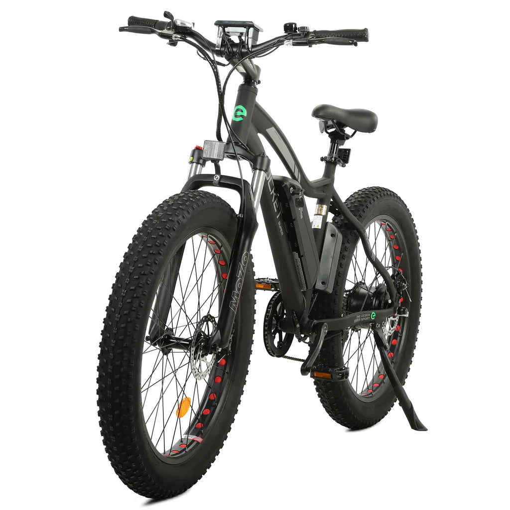 Ecotric Rocket 26" Fat Tire Electric Bike - Matte Black | UL Certified