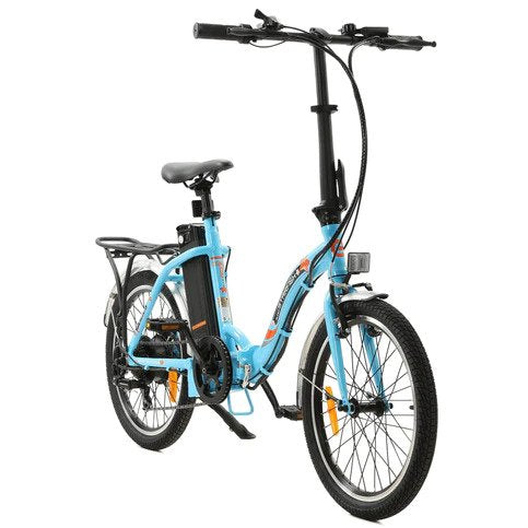 Ecotric Starfish Portable and Folding Electric Bike - Blue | UL Certified