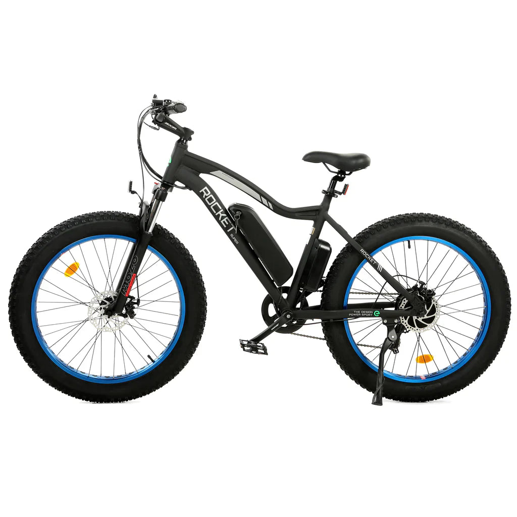 Ecotric Rocket 26" Fat Tire Electric Bike - Blue | UL Certified