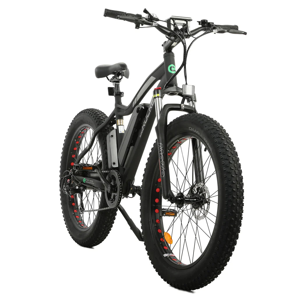 Ecotric Rocket 26" Fat Tire Electric Bike - Matte Black | UL Certified