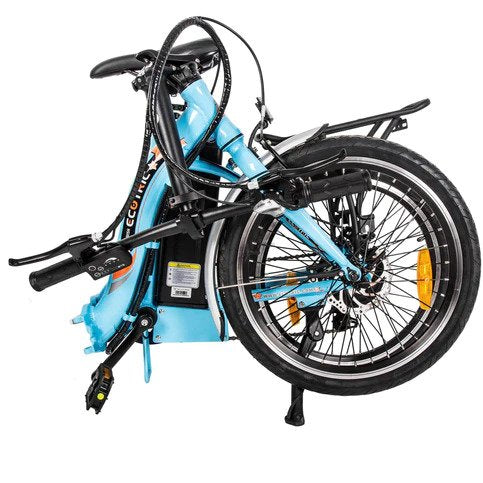 Ecotric Starfish Portable and Folding Electric Bike - Blue | UL Certified