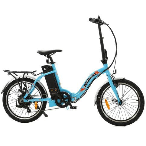 Ecotric Starfish Portable and Folding Electric Bike - Blue | UL Certified