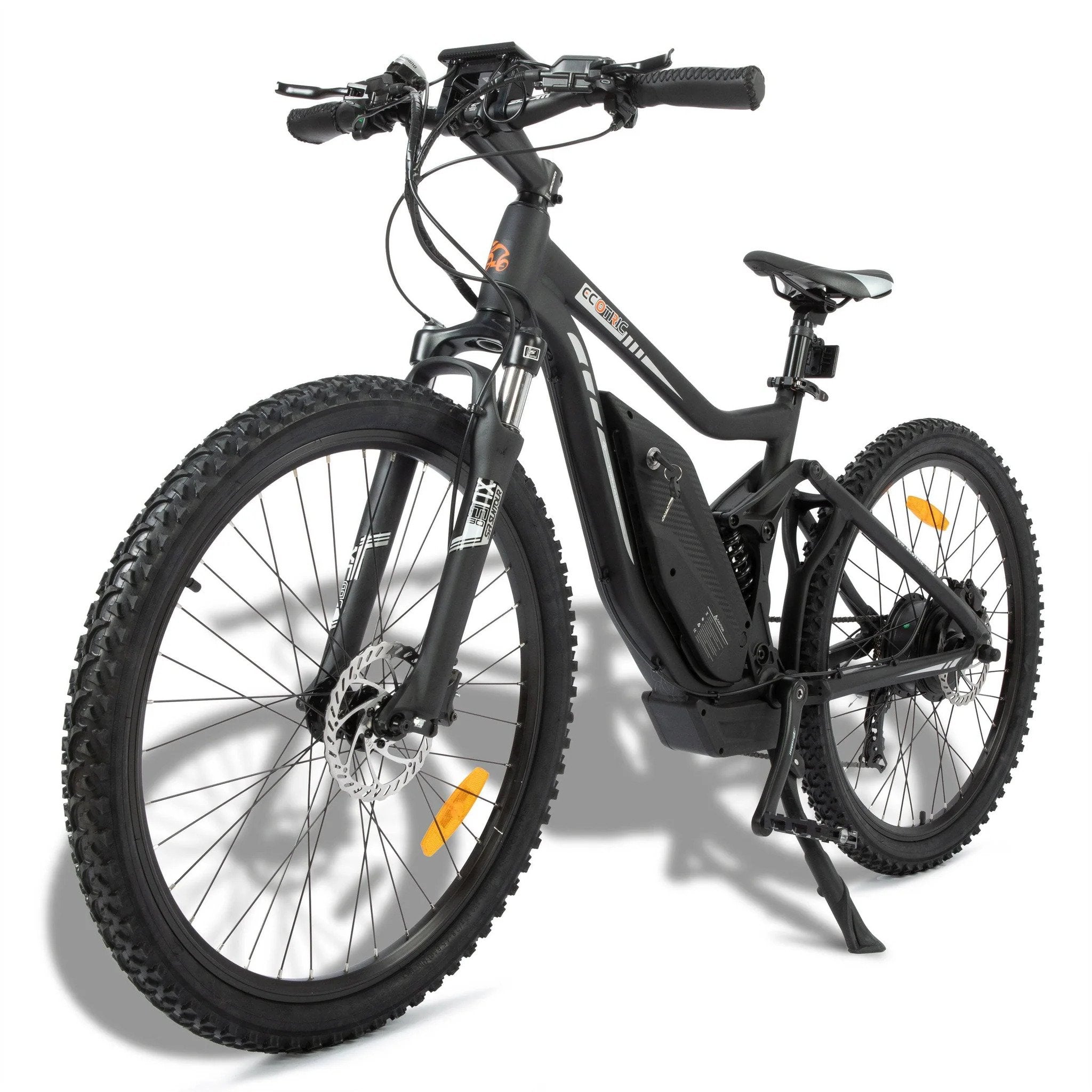 Ecotric Tornado Full Suspension MTB Electric Bike - Matte Black