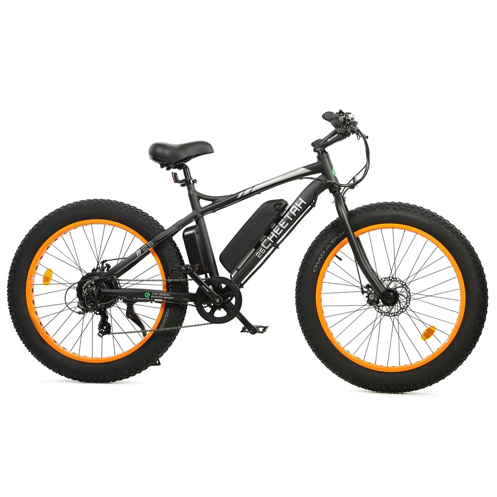 Ecotric Cheetah 26" Fat Tire Electric Bike - Orange