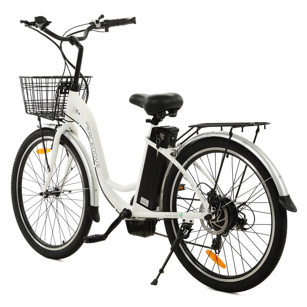 Ecotric Peacedove Electric City Bike - White